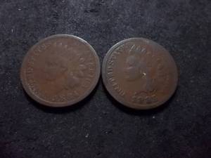 1884, 1885 Indian Head Cents