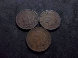 1902, 1903, 1904 Indian Head Cents