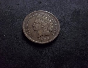 1908 S Indian Head Cent