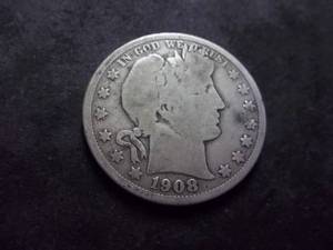 1908 D Barber Half Dollar