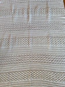 Cream Knit Throw