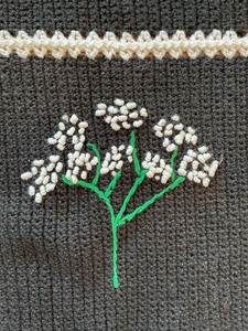 Black with White Flowers Afgan