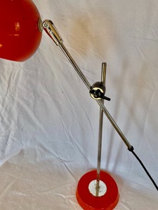 Orange Contemporary Style Metal Lamp