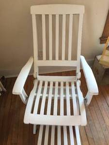 Garden Chair and Foot Bench