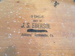 1964 J. S. Eberson Hand Painted Stool