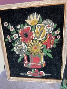 3 Velvet Art Pieces- Wall Decor