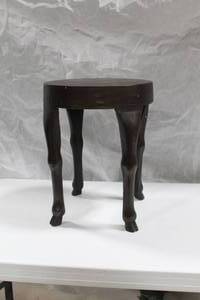 lot 1208 image: Metal Hopedale End Table 13Dx17H IMAR-129