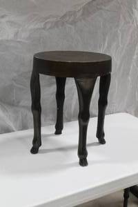 lot 1307 image: Metal Hopedale End Table 13Dx17H IMAR-129