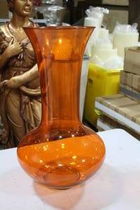 lot 1228 image: Glass Vase 14Dx23H