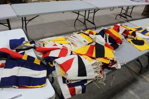 lot 1244 image: Lot of (7) Nautical Flags