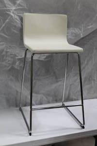 lot 1414 image: Metal Stool with Padded Seat 18Wx20Dx36H
