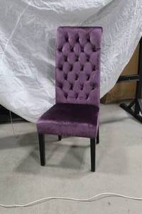 lot 1321 image: Noble House Home Furnishings LLC High Back Dining Chair Purple 22Wx21Dx50H