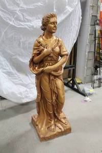 lot 1218 image: Design Toscano The Four Goddesses of the Seasons Winter Statue 62 Bronze 18Wx18Dx62H