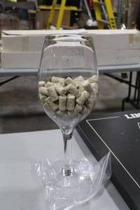lot 1368 image: Wine Glass with Wine Corks 8Dx20H
