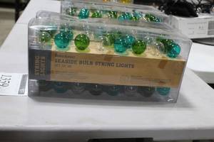lot 1359 image: Lot of (2) World Market Seaside Bulb String Lights Set of 30 (in box)