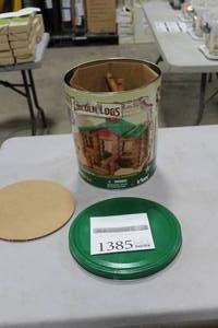 lot 1385 image: Lincoln Logs in Tin Can
