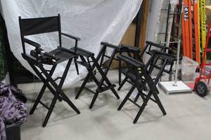 lot 1463 image: Lot of (4) Pier 1 Imports Directors Chair