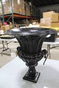 lot 1557 image: Urn Planter Black 16Dx18H