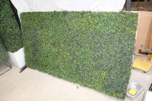lot 1589 image: Faux Greenery Wall Panel 80-12Wx45H