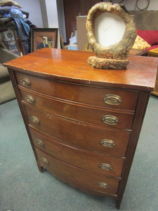 VINTAGE DRESSER AND WOODSY PICTURE FRAME
