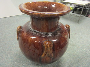 LARGE, GLAZED CERAMIC URN