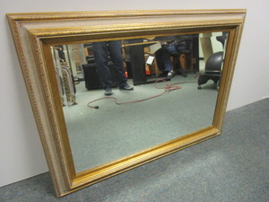 LARGE, GOLD FRAME MIRROR