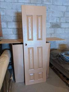 (6) 6-Panel Hollow Core Honey Masonite Textured Door - 24 x 80 x 1-38