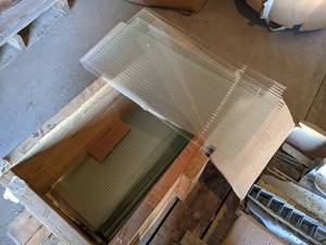 (13) Sheets of Ribbed Glass - 24-38 x 11-38