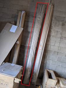 (Approx. 60) Infinity Tan Sand Laminated Corner Trim Pieces - 1 x 1 x 12