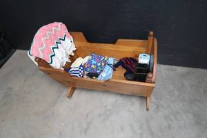 WOODEN ROCKING CRADLE