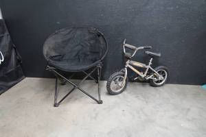 KIDS BIKE AND KIDS FOLDABLE CHAIR