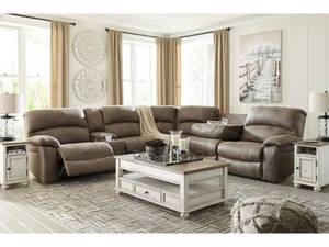 Signature Design by Ashley, Benchcraft by Ashley Segburg Casual 4-Piece Power Reclining Sectional with USB Ports-34303-59775462- BRAND NEW - NO RESERVE