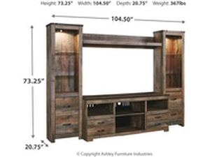 Signature Design by Ashley, Trinell 4-Piece Entertainment Center - 4 Boxes Required-W446W2- BRAND NEW - NO RESERVE