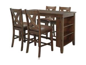 Signature Design by Ashley, Chaleny 5-Piece Counter Table and Stool Set, D392-424x124 - BRAND NEW - NO RESERVE