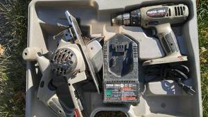 Porta-Cable Drill and Circle Saw With Case, Charger and New Battery