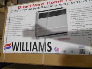 Williams Direct-Vent Gravity Wall Heater 22,000 BTUH, 67% AFUE, Natural Gas