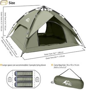 lot 53 image: BFULL Instant Pop Up Camping Tent