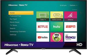 lot 12 image: Hisense 32-Inch Class H4 Series LED Roku Smart TV with Alexa Compatibility