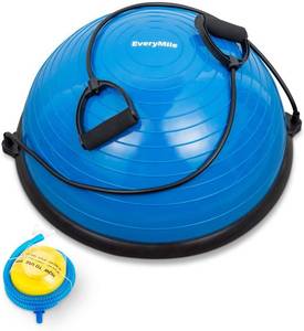 lot 199 image: EveryMile Half Ball Balance Trainer - Stability, Yoga, Exercise Ball with Resistance Bands & Pump