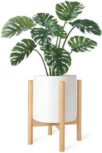 lot 97 image: Mkono Plant Stand Mid Century Wood Flower Pot Holder