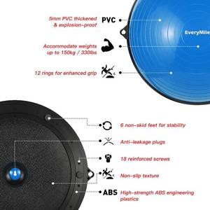 lot 56 image: EveryMile Half Ball Balance Trainer - Stability, Yoga, Exercise Ball with Resistance Bands & Pump