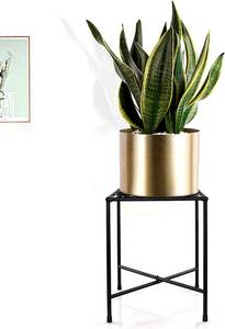 lot 198 image: Mkono Plant Stand Mid Century Metal Flower Pot Holder, New