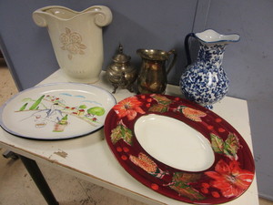 DISGEGNO PLATTER, MADE IN ITALY, OTHER ASSRTD. HOME DECOR,  FLEURS VASE, PITCHER, MIRROR, MORE