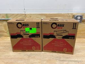 lot 12 image: ECOLAB Lot of 2-  Oasis 299 Heavy Duty Bathroom Cleaner (2.5 Gal. Per Bottle). Expired 102017.