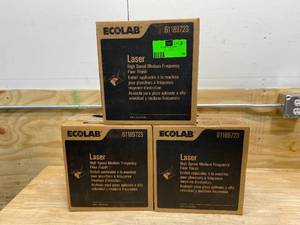 lot 14 image: ECOLAB Lot of 3-  Laser High Speed Medium Frequency Floor Finish (2.5 Gallons per Container) Expired 092018