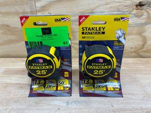 lot 61 image: STANLEY Lot of 2-  FATMAX 25 ft. Tape Measures