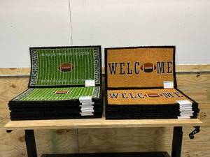 lot 62 image: TrafficMaster Lot of 21-  Welcome Football Themed 18 in. x 30 in. Door Mats
