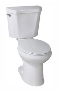 lot 91 image: GLACIER BAY 2-Piece 1.28 GPF High Efficiency Single Flush Elongated Toilet in White