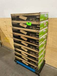 lot 93 image: COMMERCIAL ELECTRIC Lot of 9-  2 ft. 400-Watt Equivalent Integrated LED Dimmable White High Bay Light High Output 18,000 Lumens 5000K Daylight