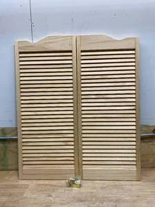 lot 99 image: PINECROFT 36 in. x 42 in. Dixieland Louvered Unfinished Pine Wood Saloon Door
